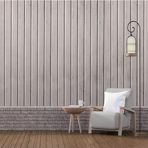 Graue Holzimitationsplatte 3D Tapeten Wanddekoration Fototapete Sofas Wohnzimmer Wandbild Schlafzimmer-300cm×210cm