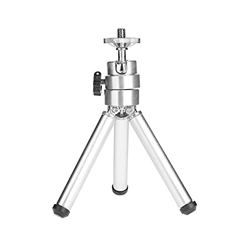 SCRUBY 1 x Mini-Stativ aus Aluminiumlegierung, 2 Abschnitte, Ständer für Projektorkamera (weiß)