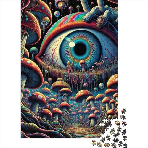 Das Auge des Terrors Puzzle für Erwachsene 1000-teiliges Puzzle Holzpuzzle für Erwachsene ganze Familie und die 29,53x19,69 Zoll