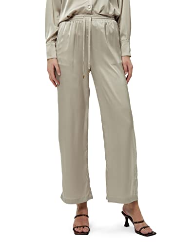 Peppercorn Mary Mid Waist Breit Bein Hosen | Hosen Damen In Beige | Frühling Hose | Größe 44