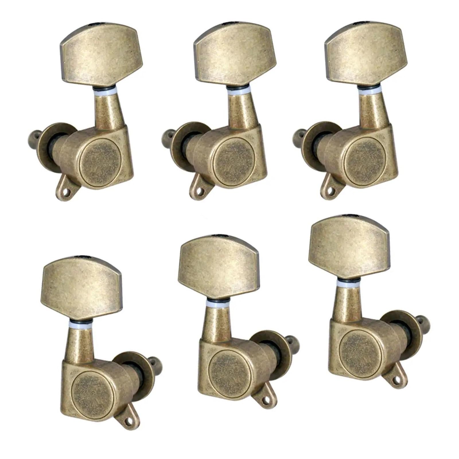 Strings Tuning Pegs Mechaniken Für Gitarre 6x Pegs 3L3R Vollständig geschlossenes Metall Langlebige Stimmschlüsselteile für E-Gitarre