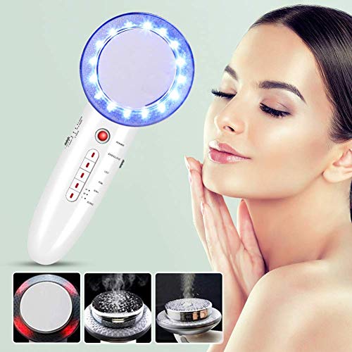 6 In 1 EMS Gesicht & Körper Beauty Gerät, Physiotherapie Gesicht Schönheitsgerät, Profi der LED Therapie Fett Cellulite Removal Massagegerät mit Brille,EMS Pads und Handschuhe