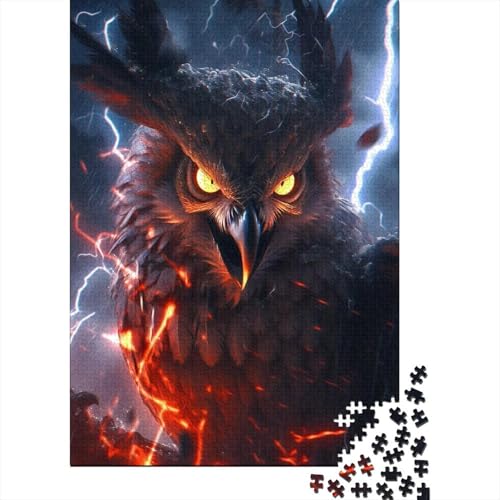 Storm Owls Holzpuzzle für Erwachsene, 500 Teile, für Erwachsene, schwierige Puzzles, Geburtstagsgeschenk für Erwachsene, Jungen und Mädchen (Größe 52x38cm)