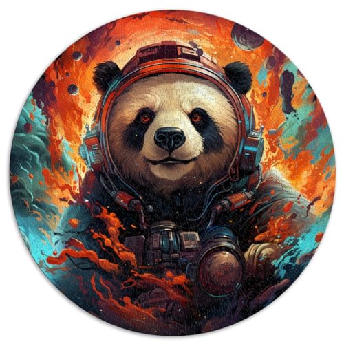 Puzzle zum Verschenken, Space Panda Puzzle 1000 Teile für Erwachsene, 67,5 x 67,5 cm, lustige Puzzlespiele, Familienaktivität, Puzzles, Lernspiele