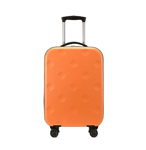 RUVOO Koffer Trolley Reisekoffer Erweiterbares Gepäck, Faltbare Koffer Mit Universalrädern, Zoll-Zahlenschloss Koffer Gepäck Rollkoffer (Color : Orange, Size : 20in)