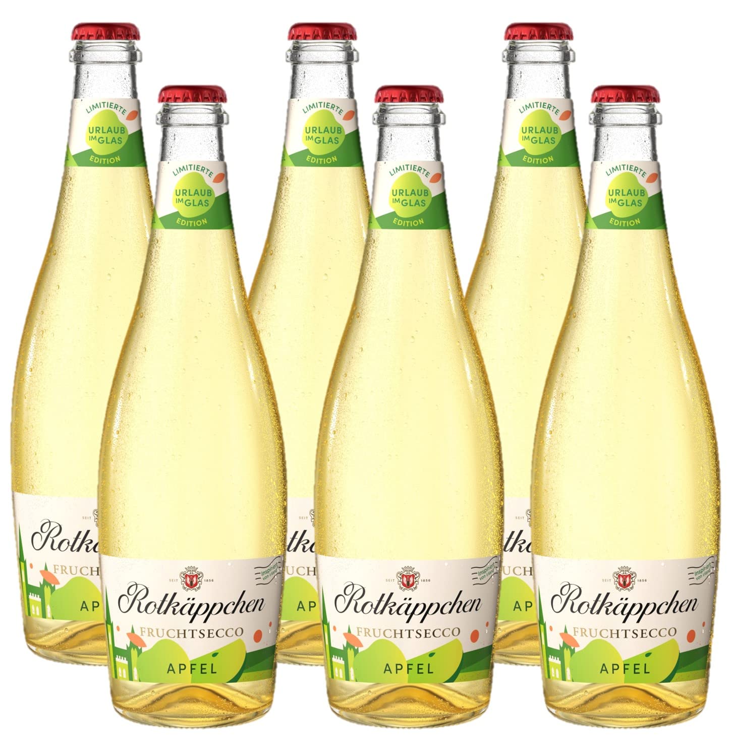 Rotkäppchen Fruchtsecco Apfel (6 x 0,75l) - Urlaub im Glas - limitierte Edition mit fruchtig-saftigem Geschmack