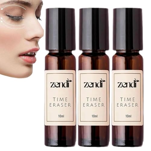 Zendi Time Eraser – Rollerball-Rizinusöl- und Weihrauch-Augenroller, Zendi Roller-Massageballöl, Anti-Aging-Feuchtigkeitscreme, gegen geschwollene Tränensäcke und dunkle Ringe (3Pcs)