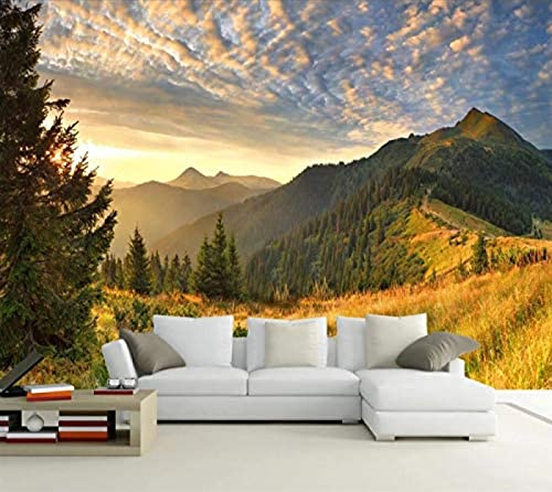 XLMING Tapete Wandbild Wanddekor Foto 3D Moderne Natur Bergblick fototapete 3d effekt tapete Wohnzimmer Schlafzimmer Hintergrundbild-250cm×170cm