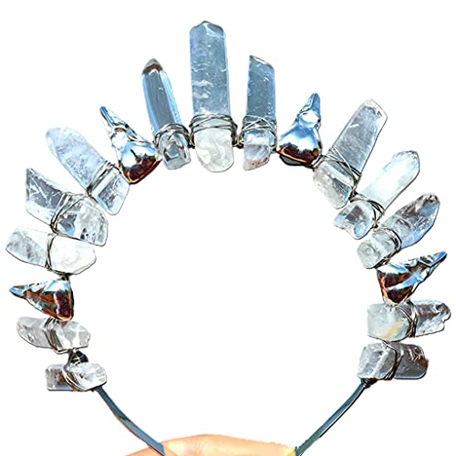 SANRLO Stirnbänder, Haarschmuck für Damen, Stammeskrähen-Schmuck-Stirnband, transparent für Kristall-Hexenkrone