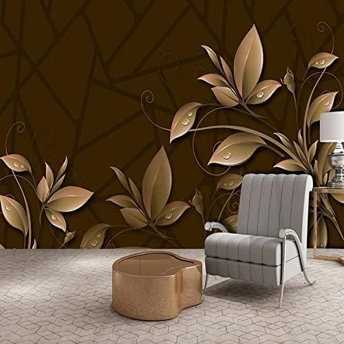 XLMING Vintage Nostalgie Gras Rebe Pflanze Blume 3D Tapete Home Dekoration Wohnzimmer Sofa Schlafzimmer Tv Hintergrund Wand-300cm×210cm