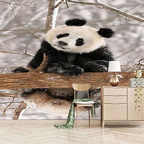 Tierischer Panda Im Schnee 3D Tapeten Wanddekoration Fototapete Sofas Wohnzimmer Wandbild Schlafzimmer-350cm×256cm