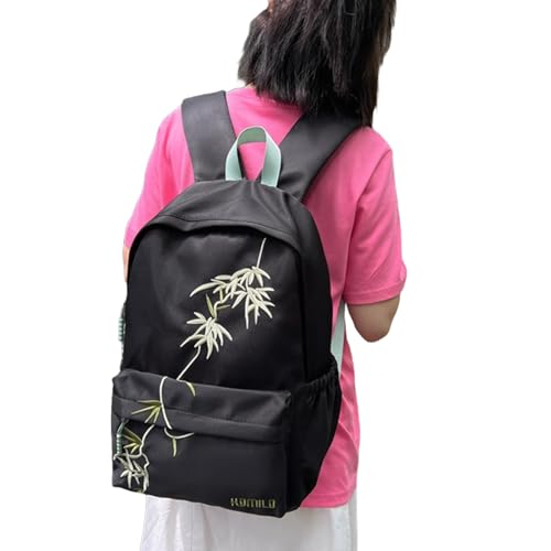 Damen Rucksack Studenten Schulrucksack Asiatischer Bambus Rucksack Lässige Tagesrucksäcke Herren Laptop Rucksack Reiserucksack