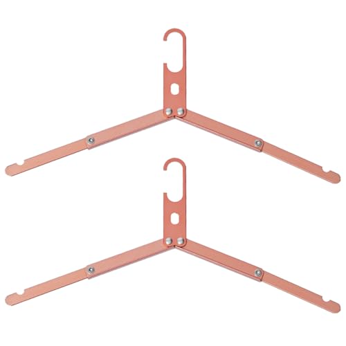 Zkydhbd 2Pcs Praktische Kleiderbügel Falten Aluminium Legierung Kleiderbügel Outdoor Camping Mantel Trocknen Rack Platzsparende Reise Kleiderbügel