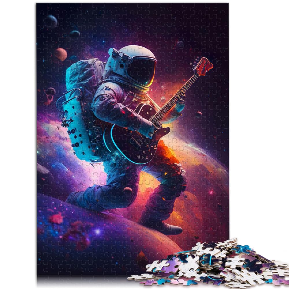 Puzzle für Weltraummusiker für Erwachsene, 1000-teiliges Puzzle, Lernspiele, Holzpuzzle mit vollständig ineinander greifenden und zufällig geformten Teilen, 1000 Stück (50 x 75 cm)