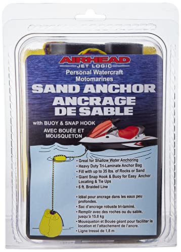 Airhead PWC | Shallow Water Sand Anchor, Yellow, 8.5" x 6" x 4" (Length x Width x Height)