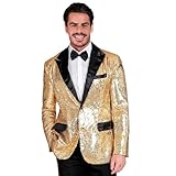 W WIDMANN MILANO Party Fashion - Party Fashion Jackett mit Pailletten für Herren, Satin, Disco Fever, Schlagermove