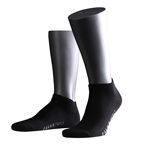 FALKE Herren Sneakersocken Family, 94% Baumwolle, 1 Paar, Schwarz (Black 3000), Größe: 43-46