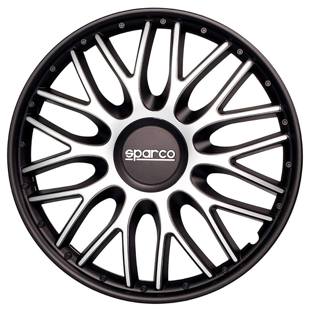 Sparco Satz Radzierblenden Roma 15-Zoll Silber/Schwarz