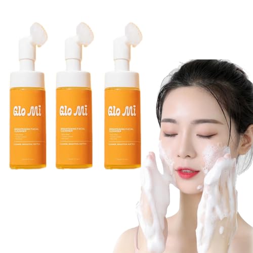 Glo Mi Turmeric Facial Cleanser, Foaming Brightening Face Wash, Turmeric Face Wash, Glo Mi Turmeric Kojic Acid Foaming Cleanser, Glo Mi Turmeric Foaming Cleanser (3PCS)