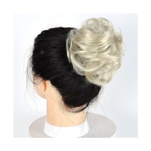 Haarteile Haarknoten Lockiger, unordentlicher Haarknoten, Chignon, Donut, Haarpolster, elastisches Haar, synthetisches Haarteil for Frauen Brötchen Haare(J88)