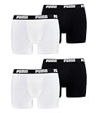 PUMA Boxershort Basic 4er Pack, -301 White / Black, L