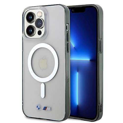 BMW BMHMP14XHCRS hülle für iPhone 14 Pro Max 6.7" transparent hardcase Silver Ring