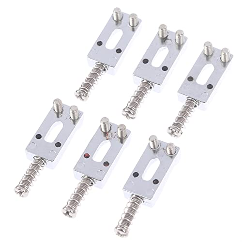 Gitarre 6 Roller Vibrato Bridge Ziehen String Code E-Gitarrensattel Für Tune-o-matic Steg (Color : Silver)