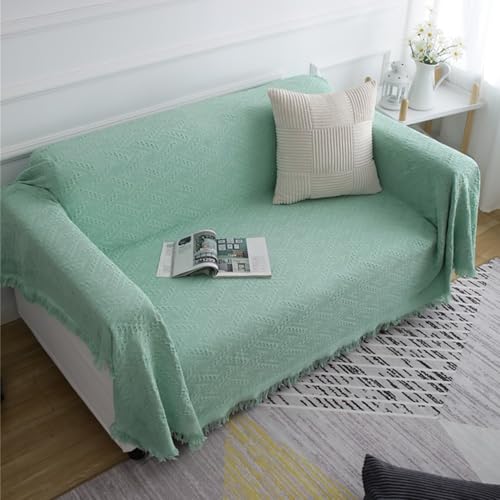 Dekorativer Sofaüberwurf Mit Quasten, Natürliche Baumwolle, Überwurfdecken Für Sofa Couch Bezug Couchdecke Überwurf Sesselüberwurf Für Couch, Sofa Und Bett A5,180 * 380cm