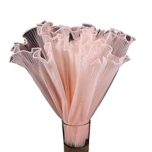 Blumen Geschenkpapier 28 cm Valentinstag-Blumen-Geschenkpapier, Wellengarn, Blumenverpackung, Spitze, Netz, Perle, Blumenstrauß, Geschenkverpackung, Zubehör(28cm 5Yard Pink)