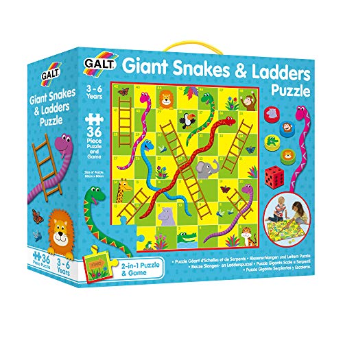 Galt Toys 1005044, Giant Snakes and Ladders, Puzzle und Brettspiel, Multi, Carton