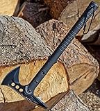 VIKING GEAR® Original Tomahawk M48 Tactical Tomahawks, schwarz - 40 cm lang - Outdoor Beil - Zombie - SWAT - Hawk - Camping - Beil - Survival Zubehör