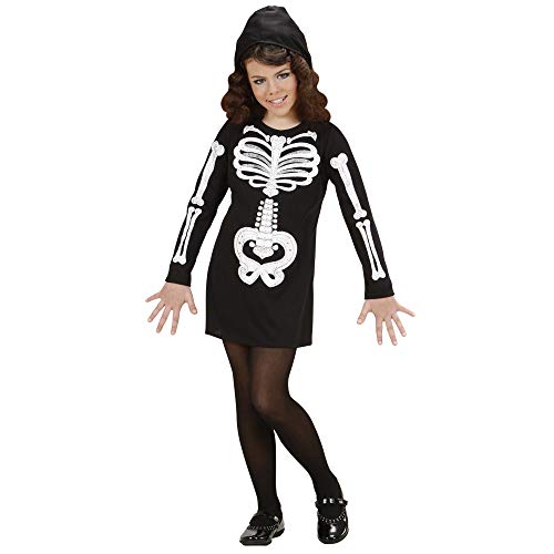 "GLAM SKELETON GIRL" (hooded dress) - (128 cm / 5-7 Years)