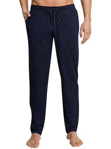 Schiesser Herren Mix & Relax Hose Lang Schlafanzughose, Blau (Dunkelblau 803), X-Large (Herstellergröße: 106)