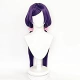 WCCNKK Love Live! Nozomi Tojo Perücke, Anime Cosplay Perücke, 90 Cm Lange Grau-Lila Perücke Mit Haargummi, Mit Kostenloser Perückenkappe, Für Party Alltag Halloween Perücke Cosplay