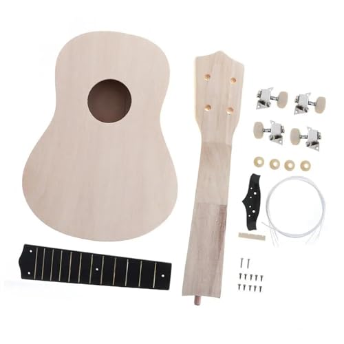 21-Zoll-Bassholz-Ukulele-Bausatz, Ukulele-Gitarre, Manuelle Montage Mit Allem Zubehör Ukulele Einsteiger Kit