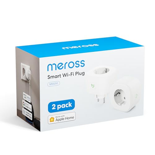 Meross WLAN Steckdose, Smart Plug kompatibel mit Apple HomeKit, Alexa, Google Assistant und SmartThings, Timer und Fernbedienung 2pcs