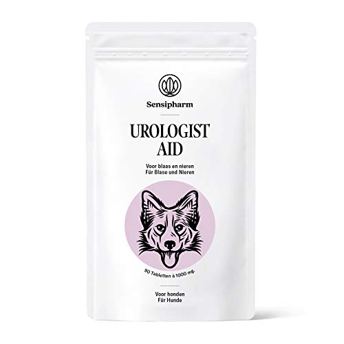 Sensipharm Urologist Aid - Hilft Natürlich bei Harnwege, Blasenentzündung, Blasengrieß, Blase, Struvit, Oxalat, Nierensteine - 90 Tabletten a 1000 mg. für Hunde