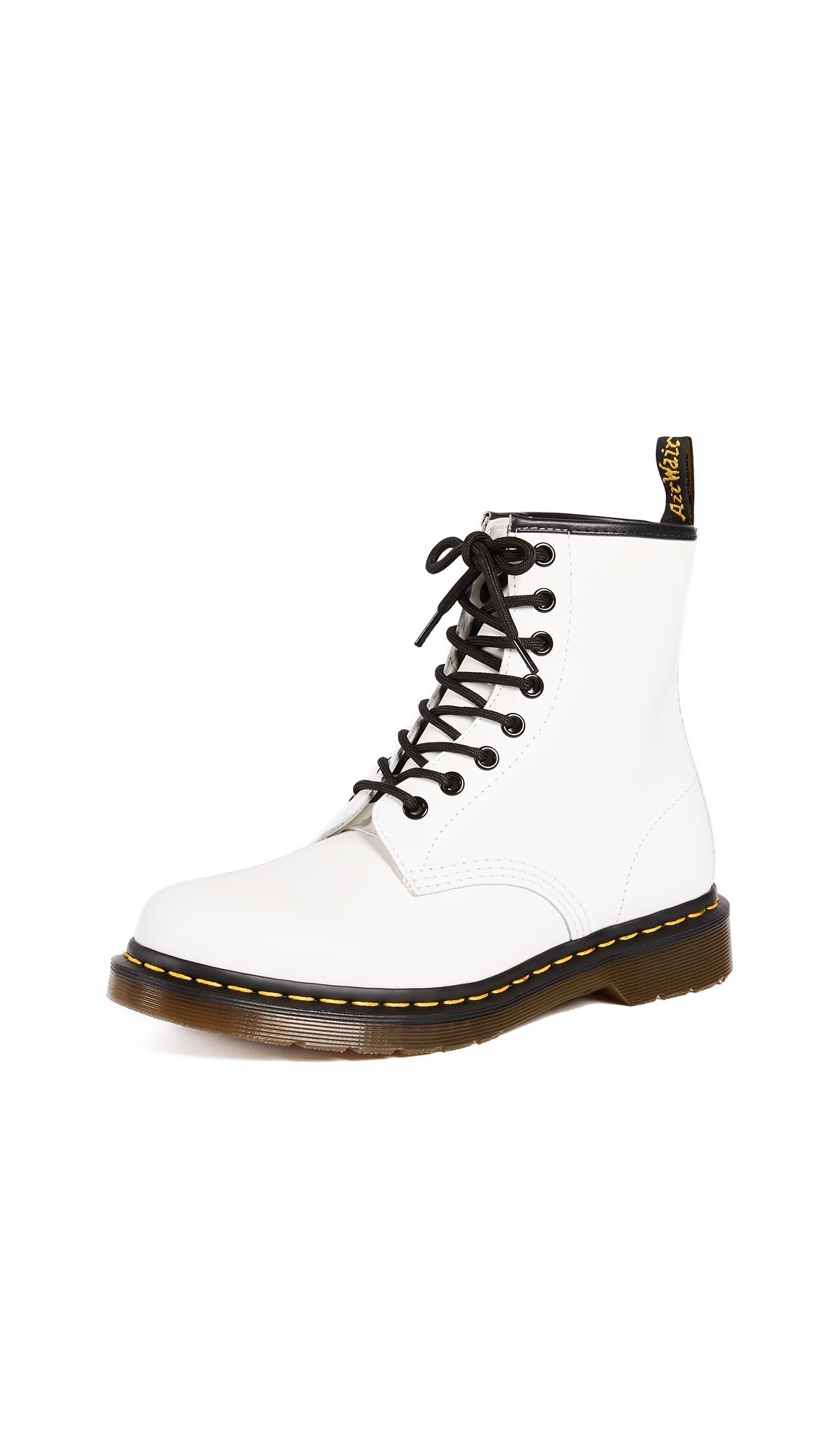 Dr. Martens Damen 1460 Combat Boots, Weiß White Smooth, 38 EU