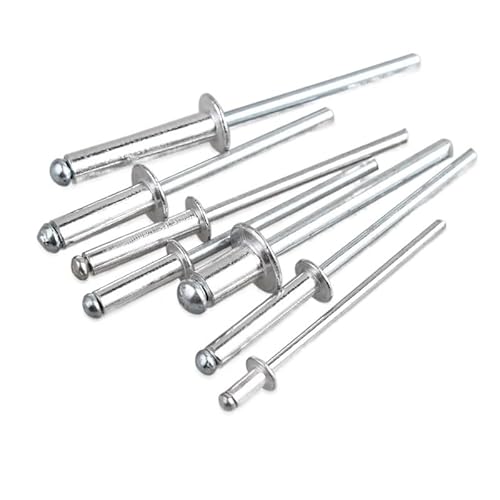 Aluminium Blindniet,FlanscheKlappnieten, 100 stücke M2.4 M3.2 M4 M5 GB12618 Aluminium Pilzkopf(M3.2x6mm)