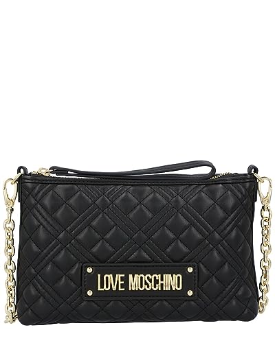 Love Moschino Damen Borsa Quilted Pu Nero Umhngetasche, Schwarz