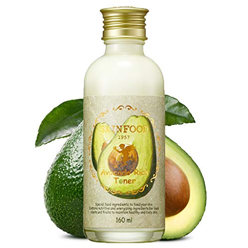 SKIN FOOD since 1957 Avocado-reicher Toner 180ml - Enthält Avocado-Extrakt, Avocadoöl Feuchtigkeitsreiches Gesichtswasser, Hautpflegend mit Mineralien - Koreanisches Gesichtswasser