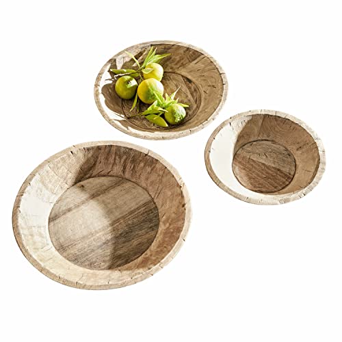 Loberon Schale 3er Set Elmore, DREI Größen. widerstandsfähig und nachhaltig, Dekoration, Wohn-Accessoires, Mangoholz, braun