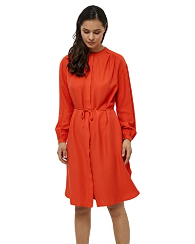 Peppercorn Mirinda Harmonia Shirt Kleid | Kleid Damen In Orange | Frühling Kleid Damen Elegant | Größe L