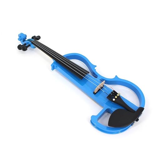 Standard Violine 4/4 Violine Geige Massivholz Elektrisch Leise(Blue)