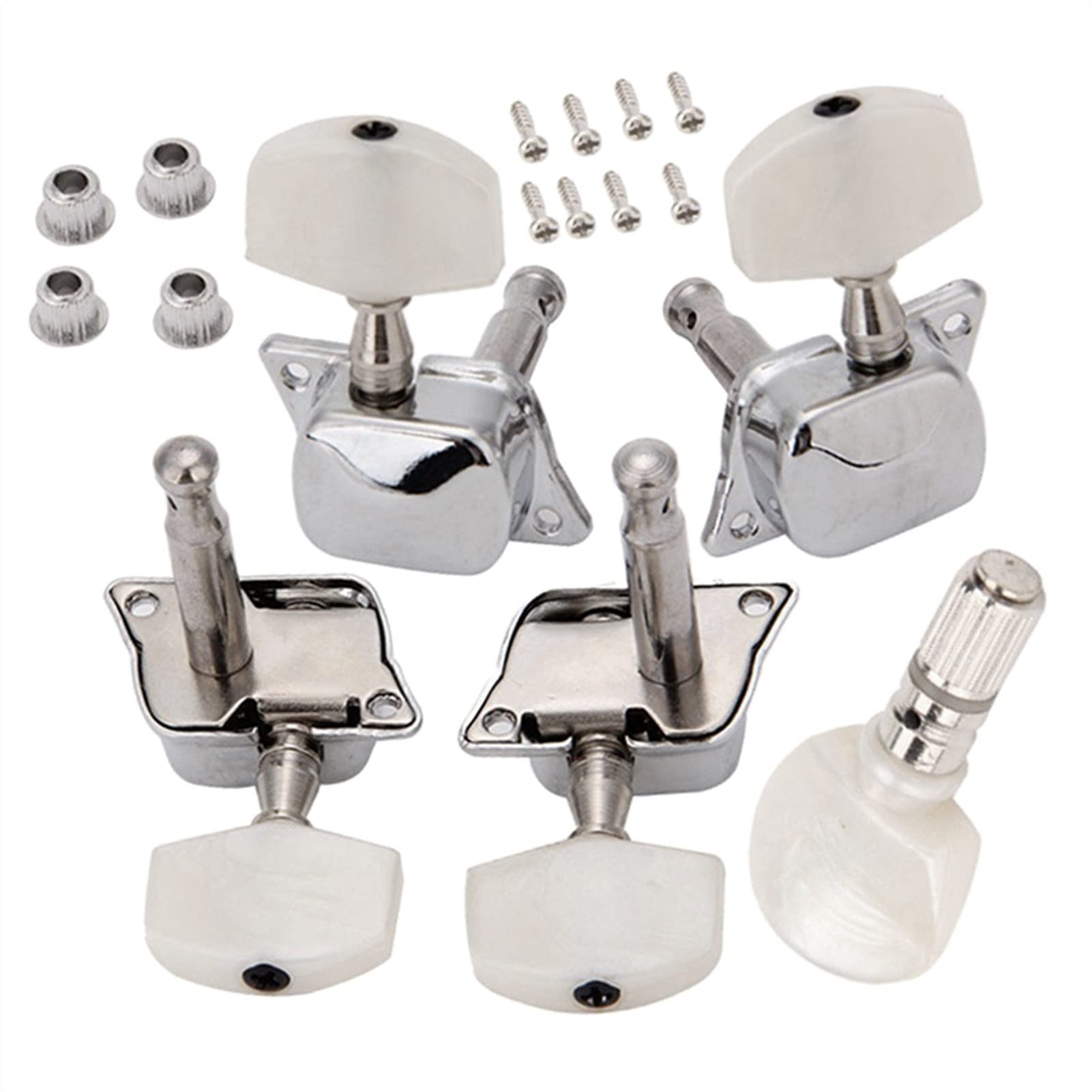 Set / 5 Stücke Halbschloss Banjo Tuning Pegs Keys Tuner String Instrumententeile Stimmwirbel Mechaniken