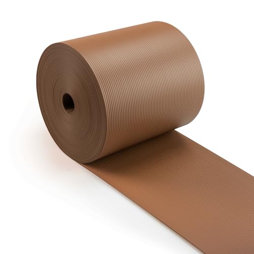 Seiletech.de Sichtschutzstreifen | Braun | 19 cm x 35 m | 450 g/m² | +20 Clips | Zaunfolie | Sichtschutz | Zaunblende | Gartenmaterial | UV-Stabilisierung | Reißfest | PVC Rolle