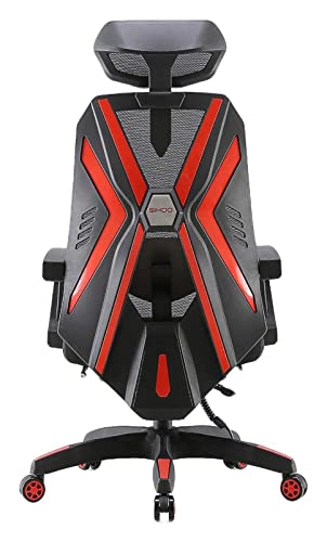 QYZUJIKL Bürostuhl Ergonomischer Gaming-Stuhl Arbeitsstuhl Drehstuhl mit hoher Rückenlehne Netz-Fußhocker Gaming-Stuhl Büro-Schreibtischstuhl erforderlich