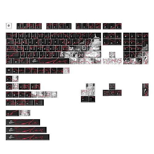 146 Tasten Tastenkappen CherryProfile PBT DyeSubbed Für Spiel Mechanische Tastatur Tastenkappen Themen Tastenkappen Set 146-teiliges Themen Tastenkappen PBT CherryHeght Tastenkappen Set Für Tastatur