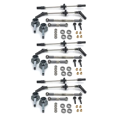 SICOSALT 3X Upgrade Stahl Gear Vorder- und Rad BrüCken Achse Lenk Schalen Kit für MN D90 D91 MN96 MN99 MN99S 1/12