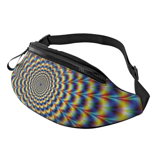 HSJFS Sporttasche mit niedlichem Mops-Motiv, lässige Brusttasche, Spirale optische Illusion Gif, Einheitsgröße